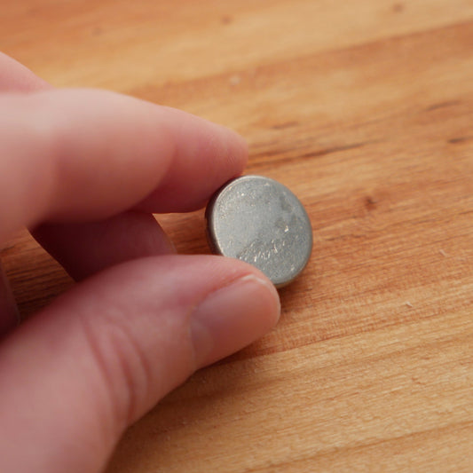 Plain Pewter Buttons Small Pack of 10