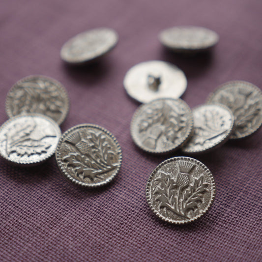 Thistle Button 3/4" or 5/8" Pack of Ten