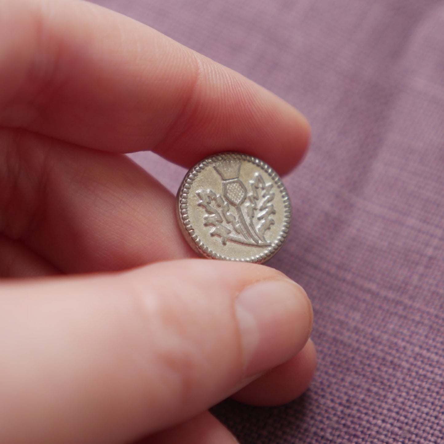 Thistle Button 3/4" or 5/8" Pack of Ten