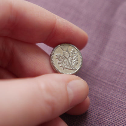 Thistle Button 3/4" or 5/8" Pack of Ten
