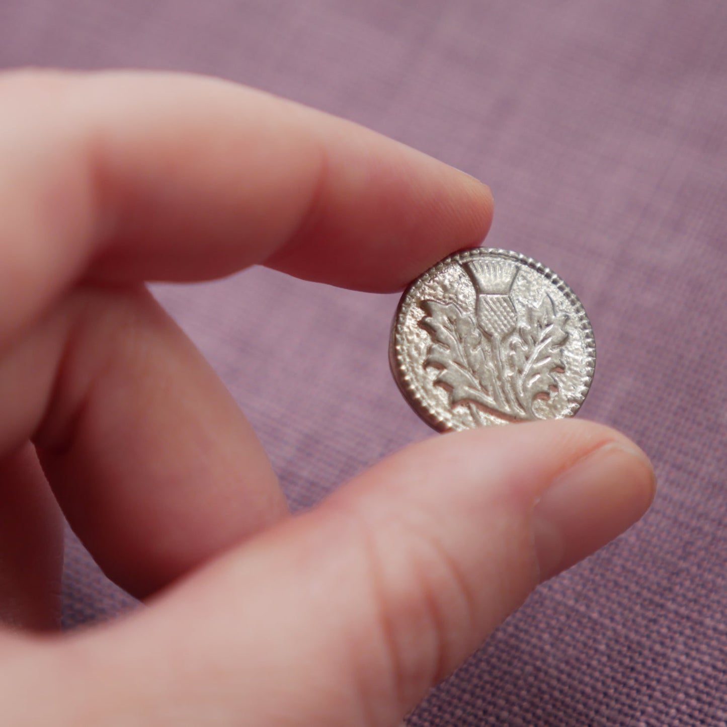 Thistle Button 3/4" or 5/8" Pack of Ten
